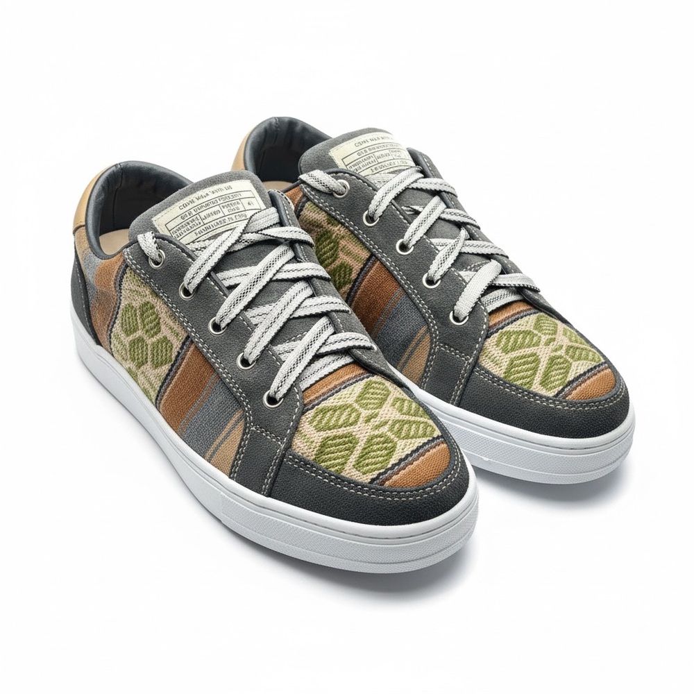 Passeri Artesano de Flores Olive Sneakers Handwoven Alpaca Boho Flare Men's 41